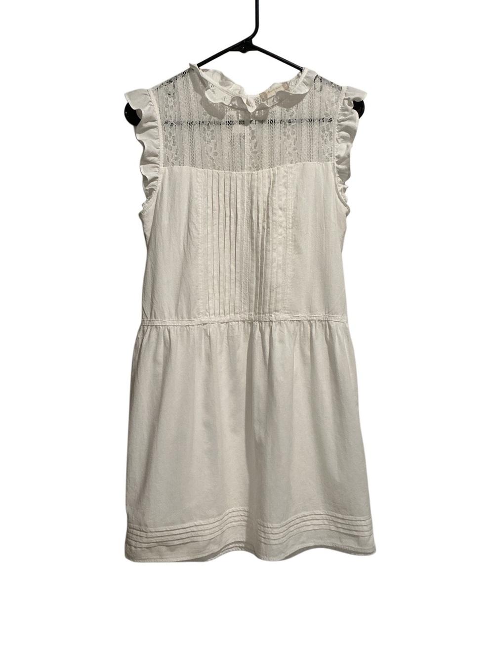 Altar’d State White Lace Mini Dress Cottagecore size M High Neck‎ Sleeveless